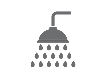 Graphic image of shower head