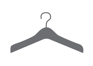 Graphic image of a clothing hanger